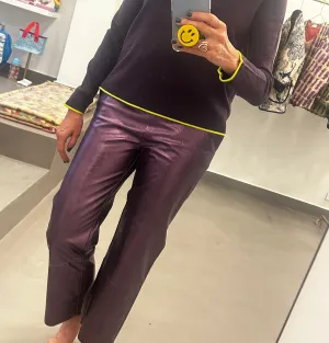 Purple metallic warm Pant