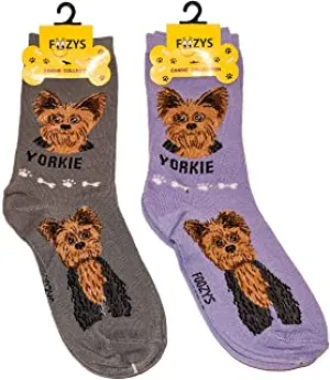 Purple Yorkie Socks