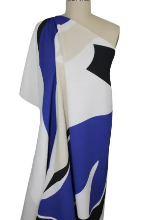Put a Bow On It Millennium Crepe - Blue/Black/Tan on White