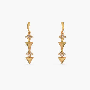 Pyramid Minimal Drop Earrings