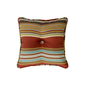 "Calhoun" Western Striped Tufted Accent Pillow