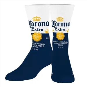 "Corona Label" Combed Cotton Crew Socks by ODD Sox