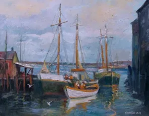 "In for the Day II" by Thomas Carleton - Marine Oil Painting