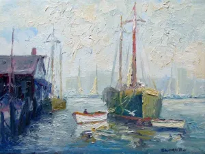 "In for the Day" by Thomas Carleton - Marine Oil Painting