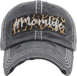 "Momlife" Leopard Vintage Vintage ball Cap