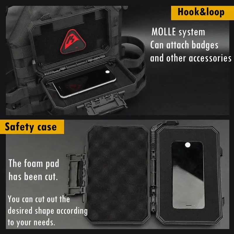 "Robust Tactical Gear Case: Waterproof, Shockproof, and MOLLE-Compatible Equipment Protector"