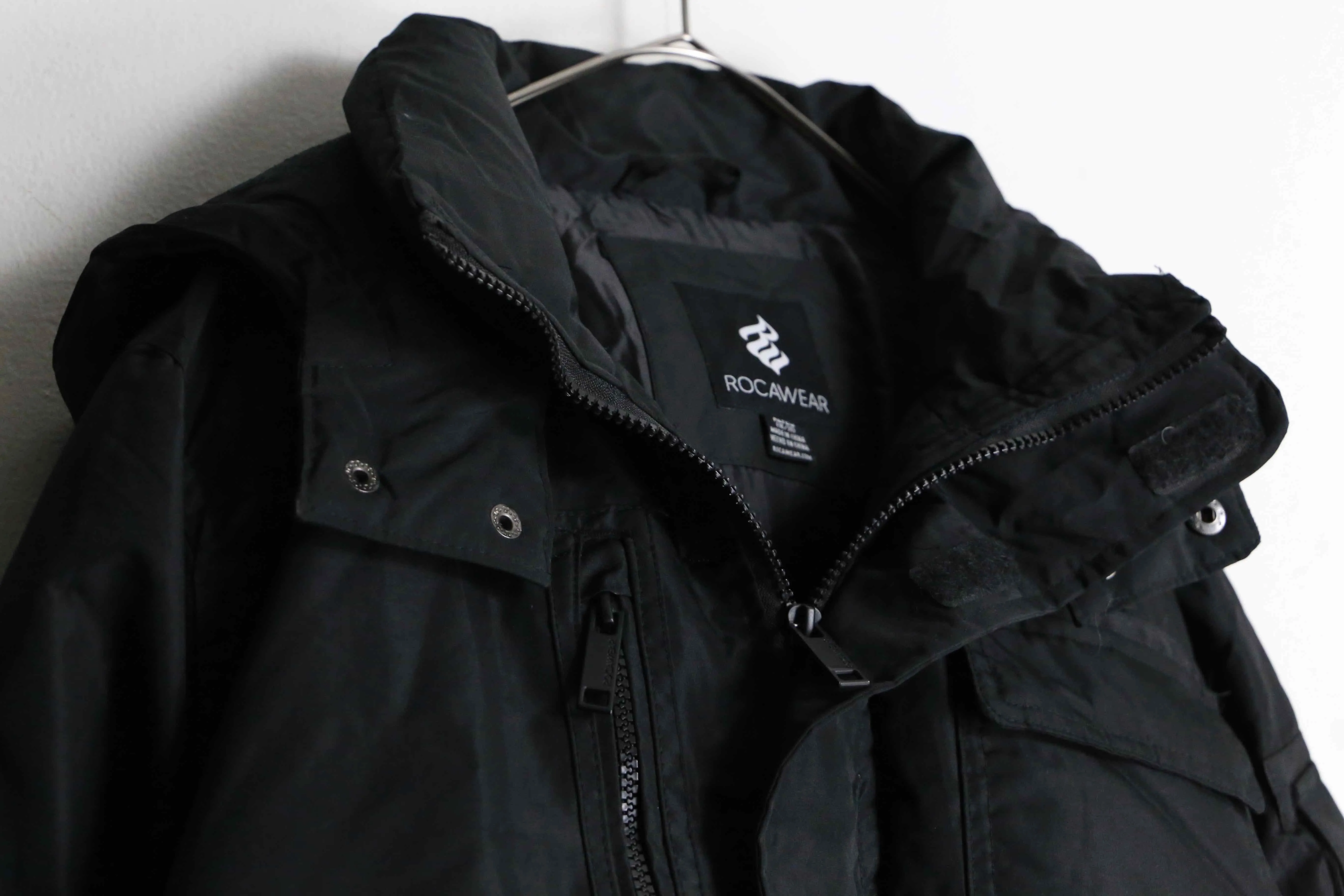 "ROCA WEAR" black down jacket