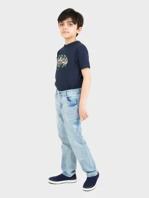 "TETHYS" Casual Regular Fit Denim Pant