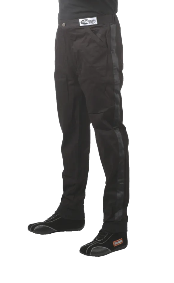 RaceQuip Single Layer Fire Suit Pants - Black - Large - 112005