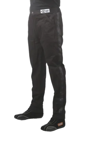 RaceQuip Single Layer Fire Suit Pants - Black - XL - 112006