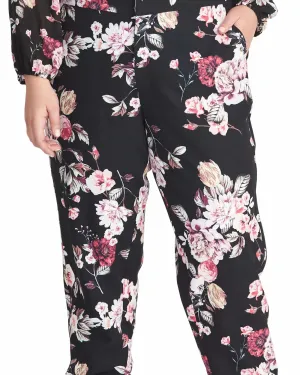 RACHEL Rachel Roy Women's Trendy   Eden Floral-P Black Combo  3X | Black