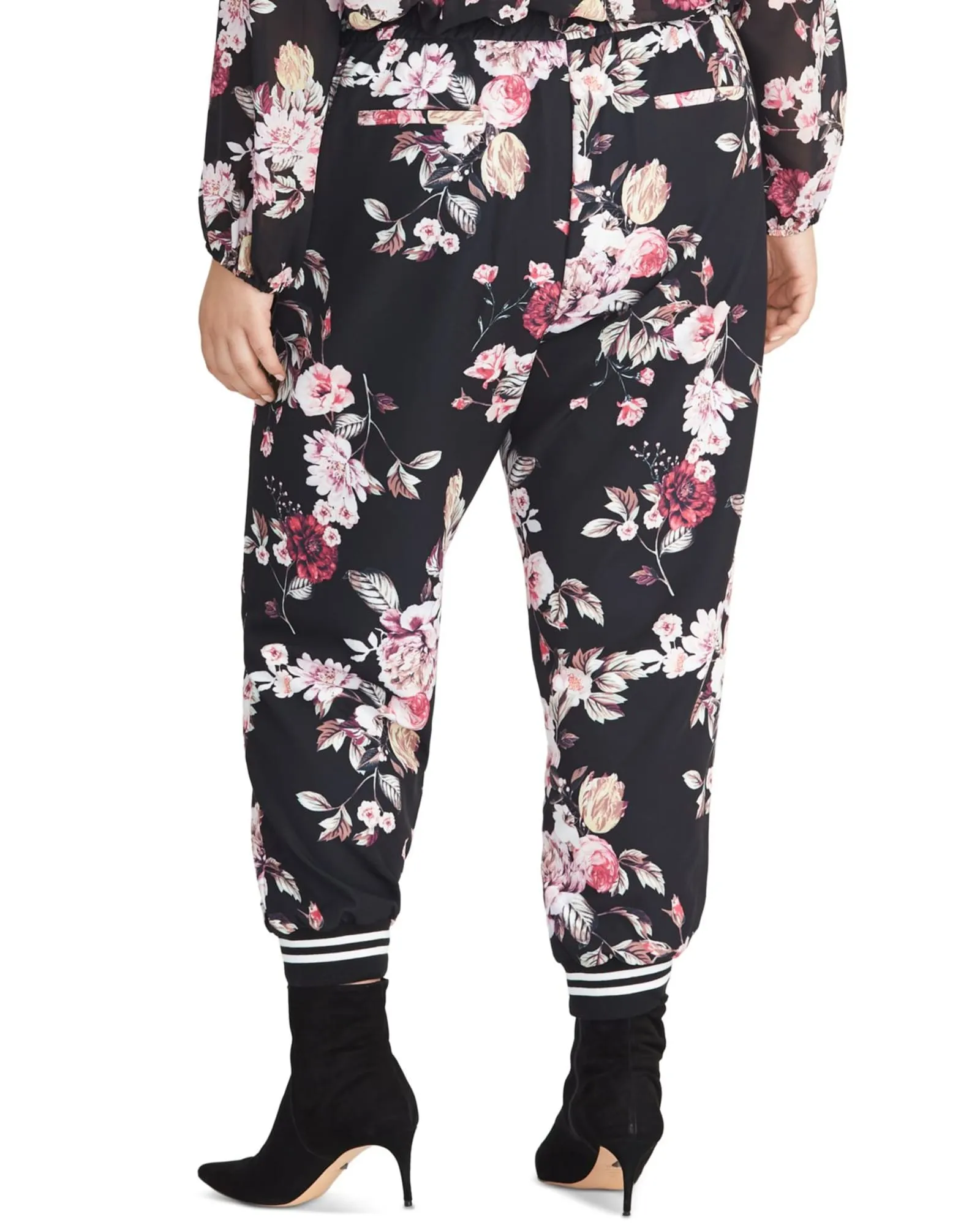 RACHEL Rachel Roy Women's Trendy   Eden Floral-P Black Combo  3X | Black