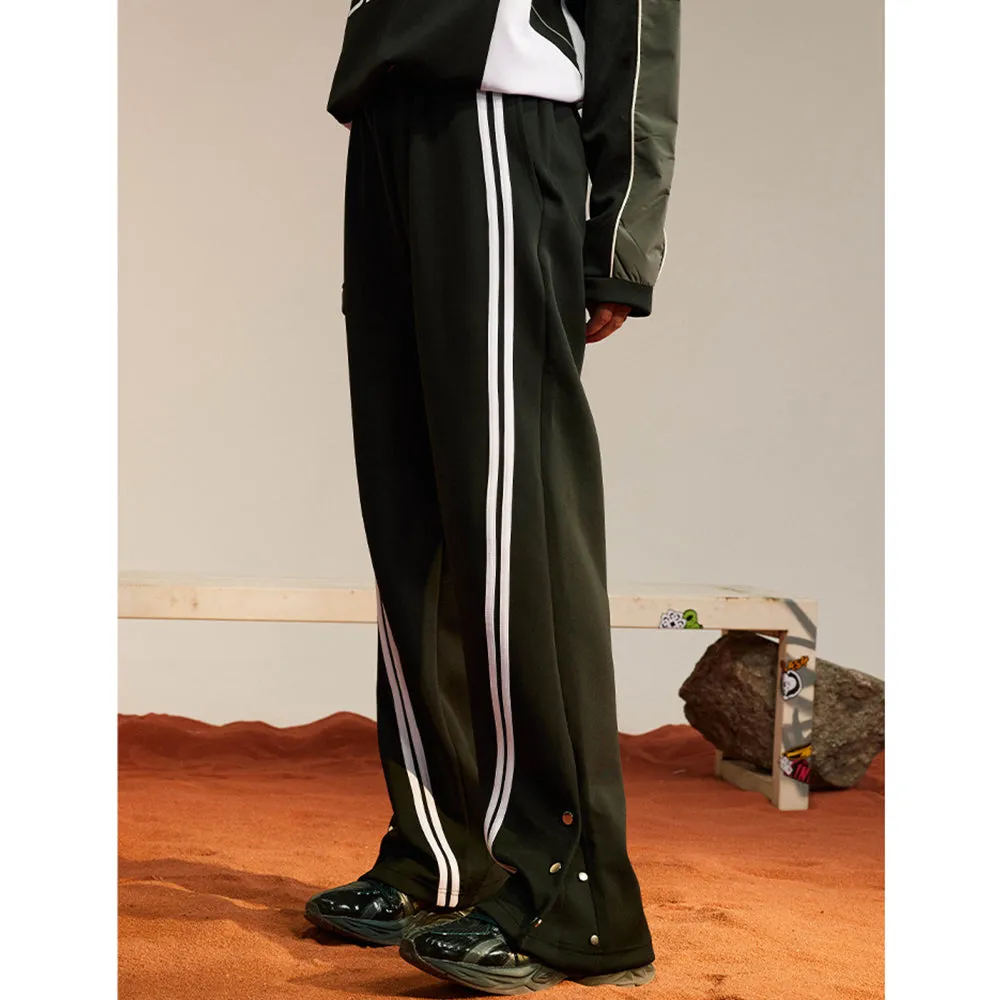 RACING STRIPED PANELED TROUSERS