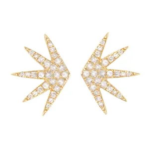 RADIATE DIAMOND EARRINGS, GOLD
