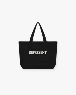 Raffia Tote Bag - Jet Black
