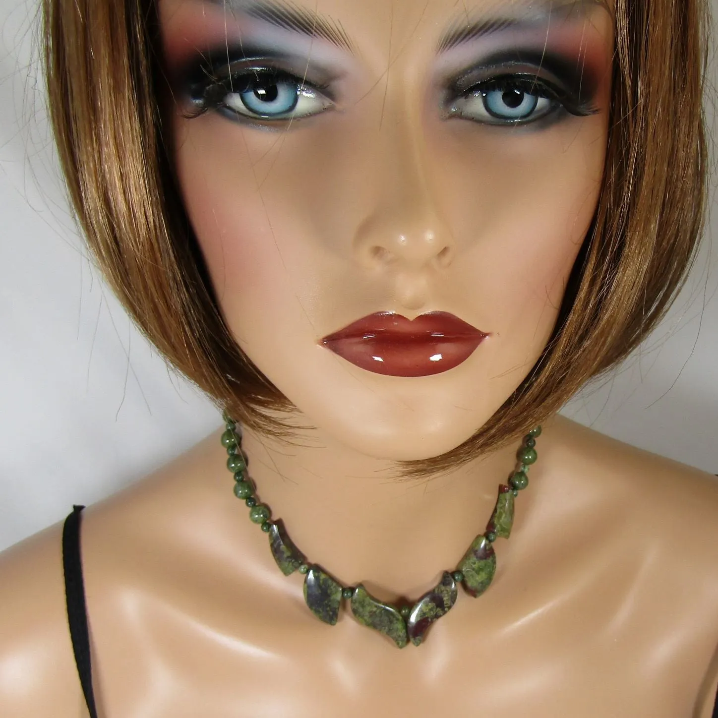 Rain Forest Jasper Gemstone Necklace