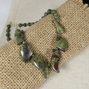 Rain Forest Jasper Gemstone Necklace