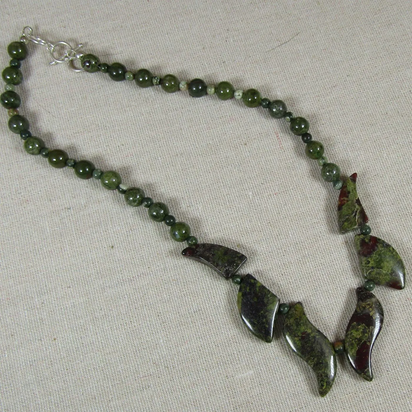 Rain Forest Jasper Gemstone Necklace