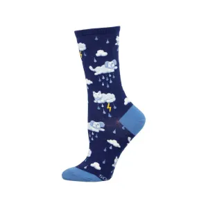 Raining Cats And Dogs Crew Socks - Womens