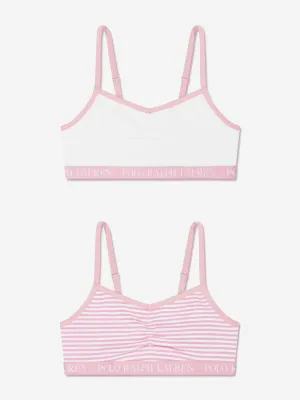 Ralph Lauren Girls 2 Pack Bralette Set in Pink