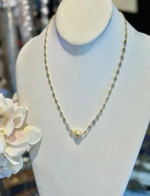 Ramina Pearls Golden South Sea Single Pearls Necklace