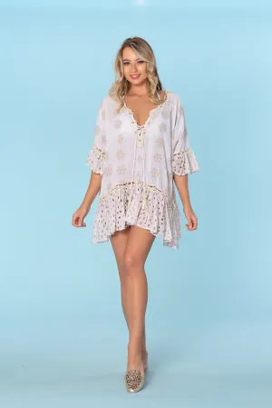 Ranee's white boho eyelet dress