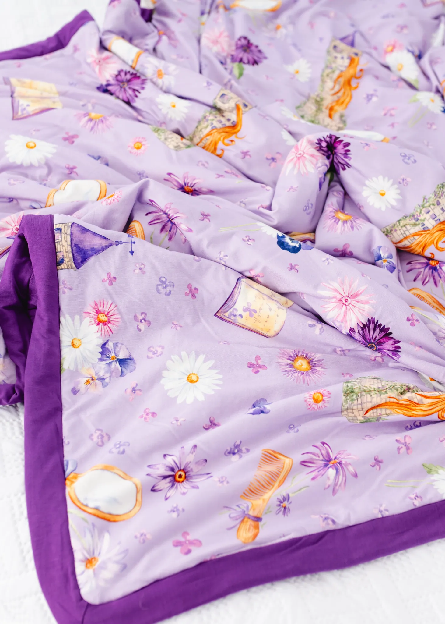 Rapunzel Large Quilted Bamboo Blanket