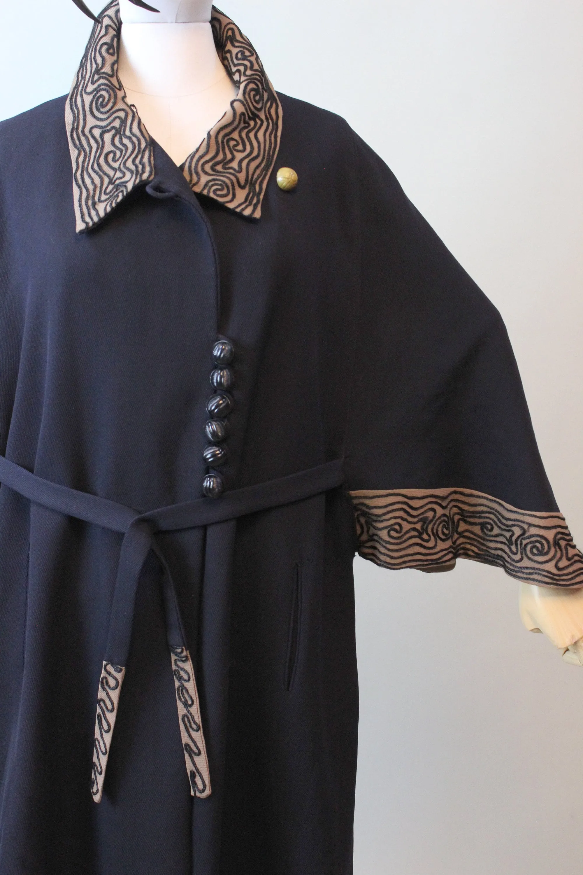 RARE 1910 EDWARDIAN CAPE soutache coat all sizes | new fall