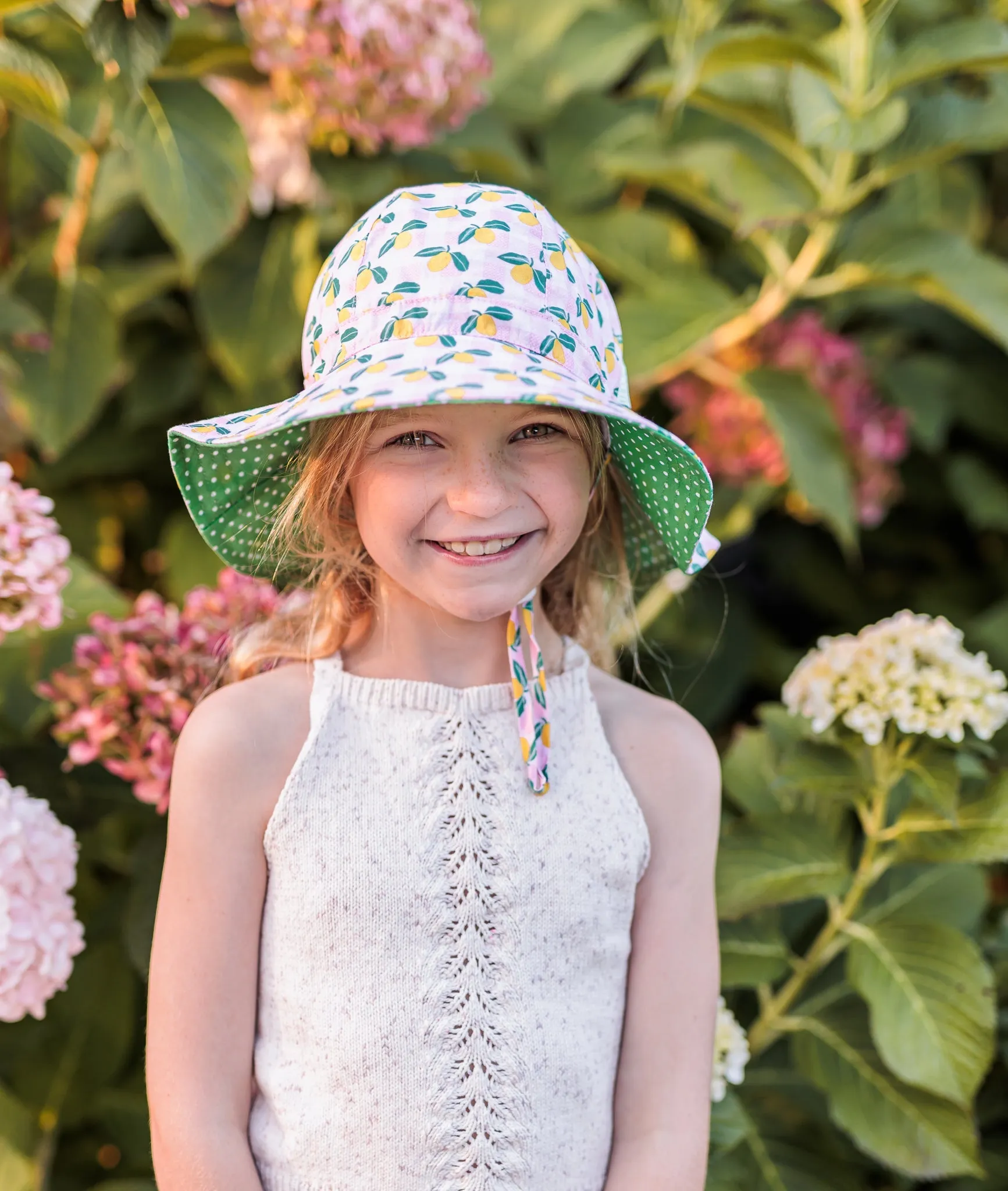 Ravello Gingham Wide Brim Sunhat
