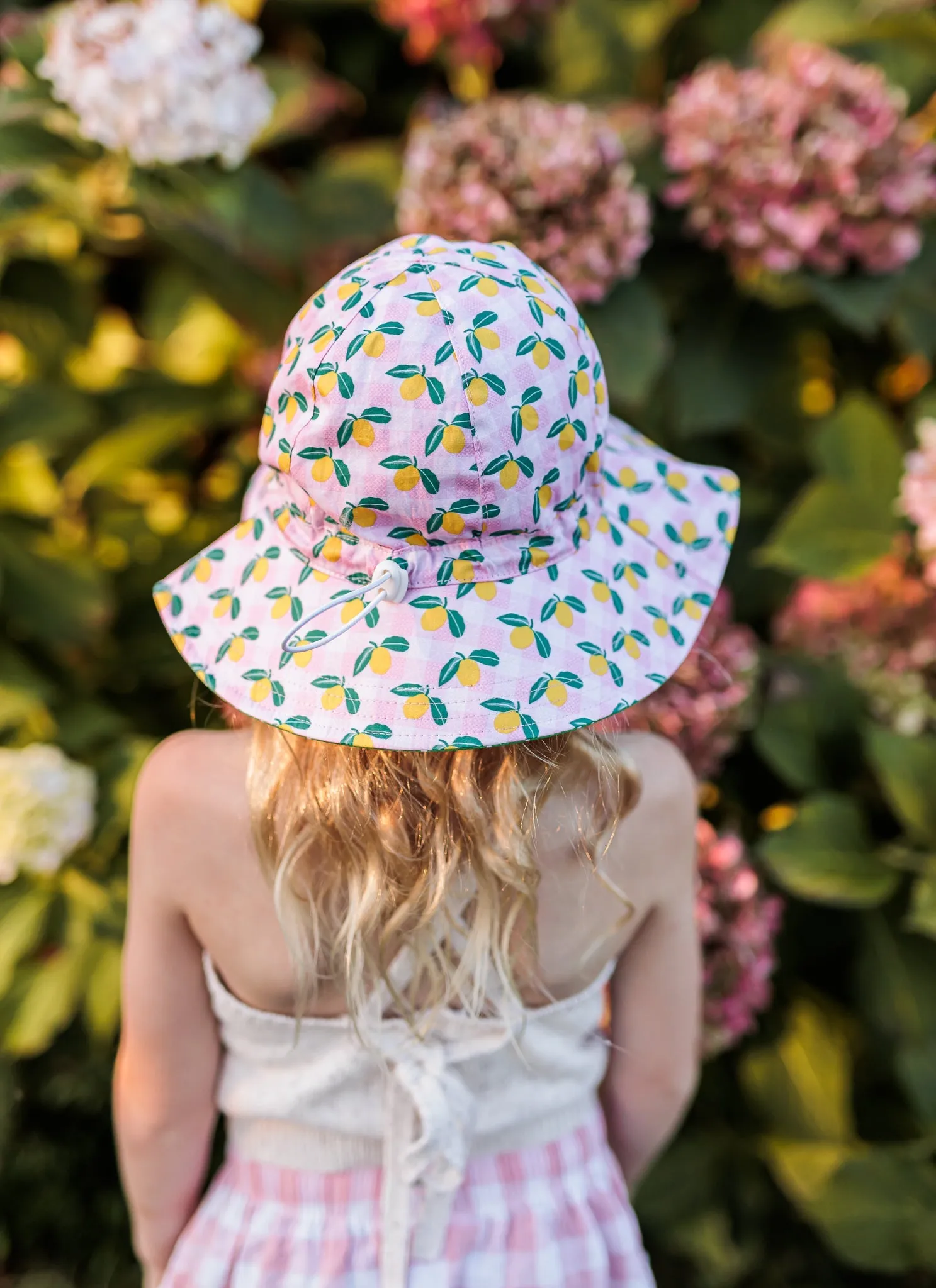 Ravello Gingham Wide Brim Sunhat
