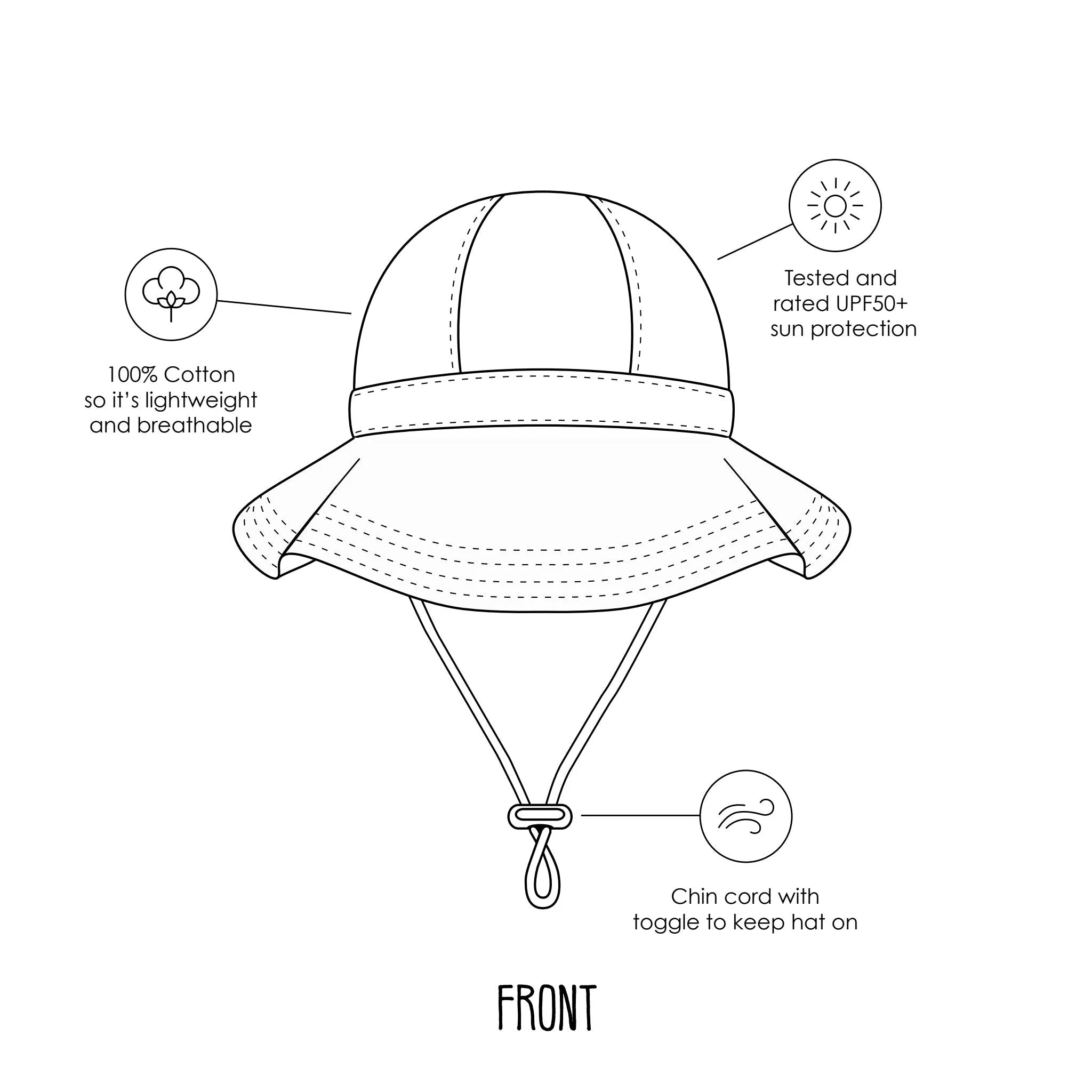 Ravello Gingham Wide Brim Sunhat