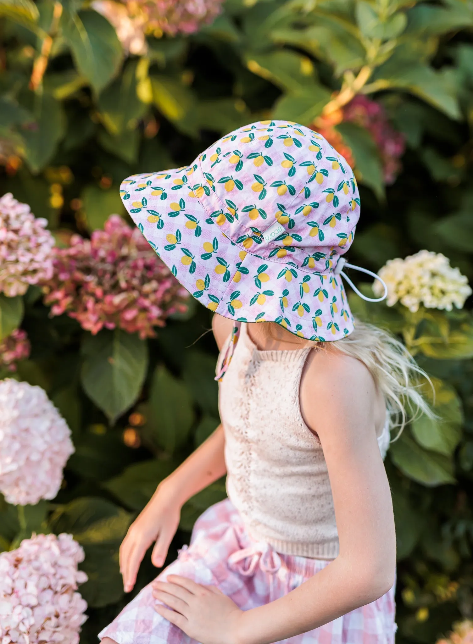 Ravello Gingham Wide Brim Sunhat