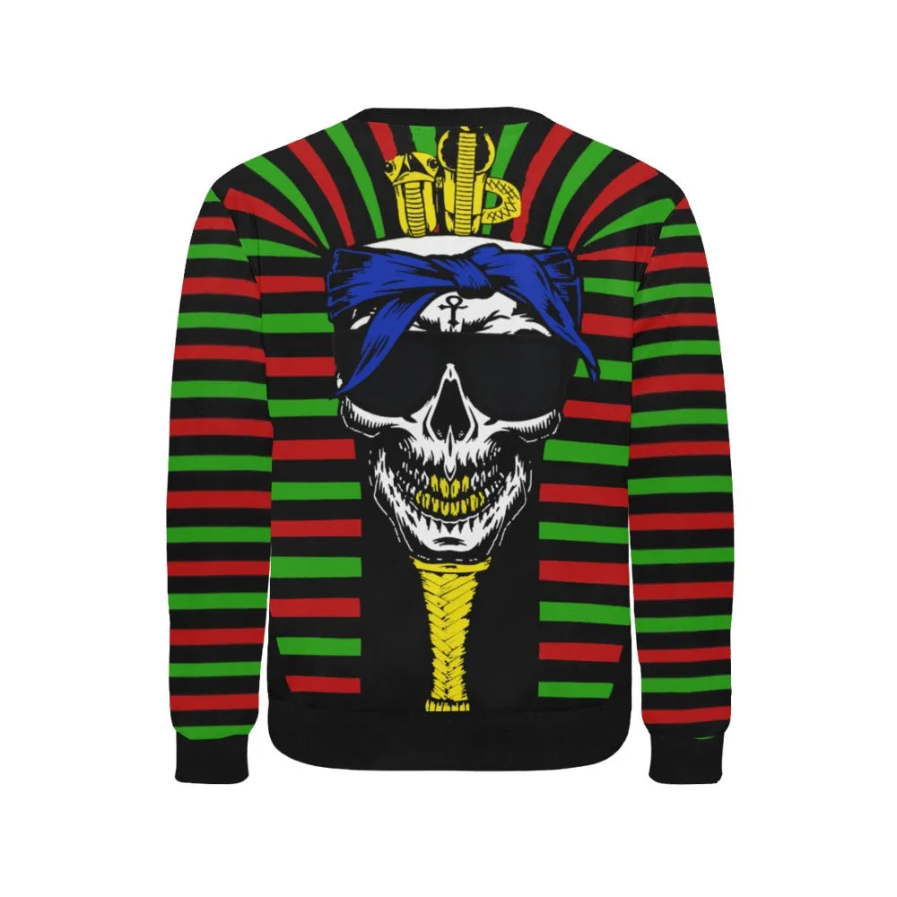 RBG C SKULL Men's Rib Cuff Crew Neck Sweatshirt