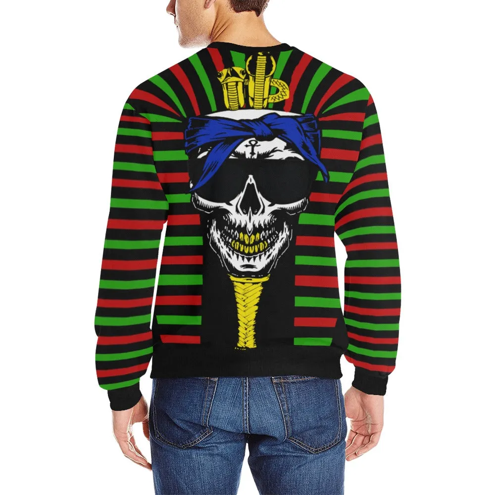 RBG C SKULL Men's Rib Cuff Crew Neck Sweatshirt