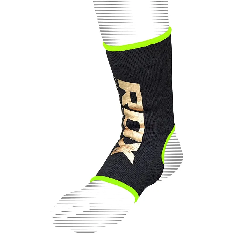 RDX AB Black & Green Ankle Support Sprain Protection Compression Sleeve OEKO-TEX® Standard 100 certified