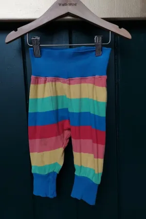 Re-Wear Frugi Rainbow Stripe Parsnip Pants - Blue Band