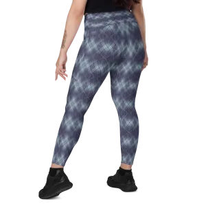 Recursia Argyle Rewired Leggings With Pockets In Blue
