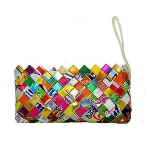 Recycled Foil Wrapper Clutch Bag with Wrist Strap MYO