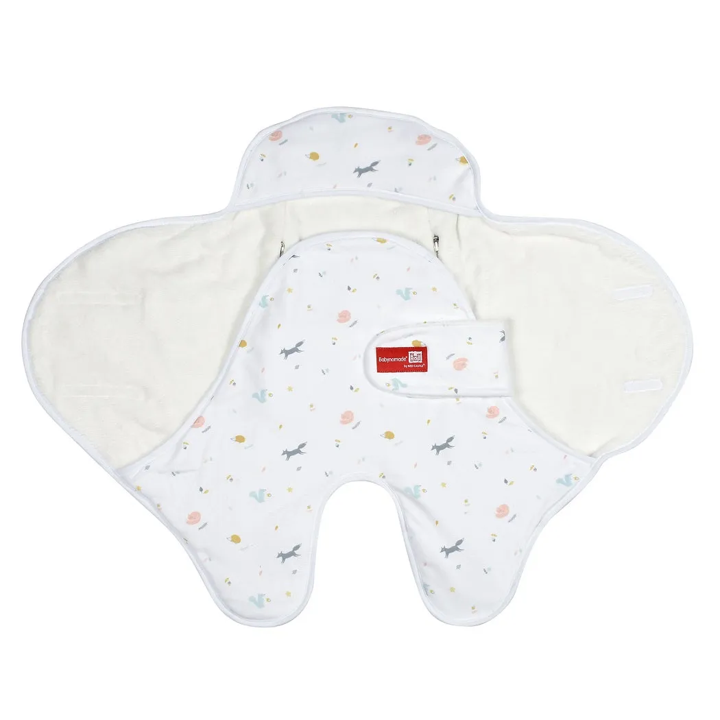 Red Castle Babynomade Double Fleece Blanket, 0-6 Months (Happy Fox/White)
