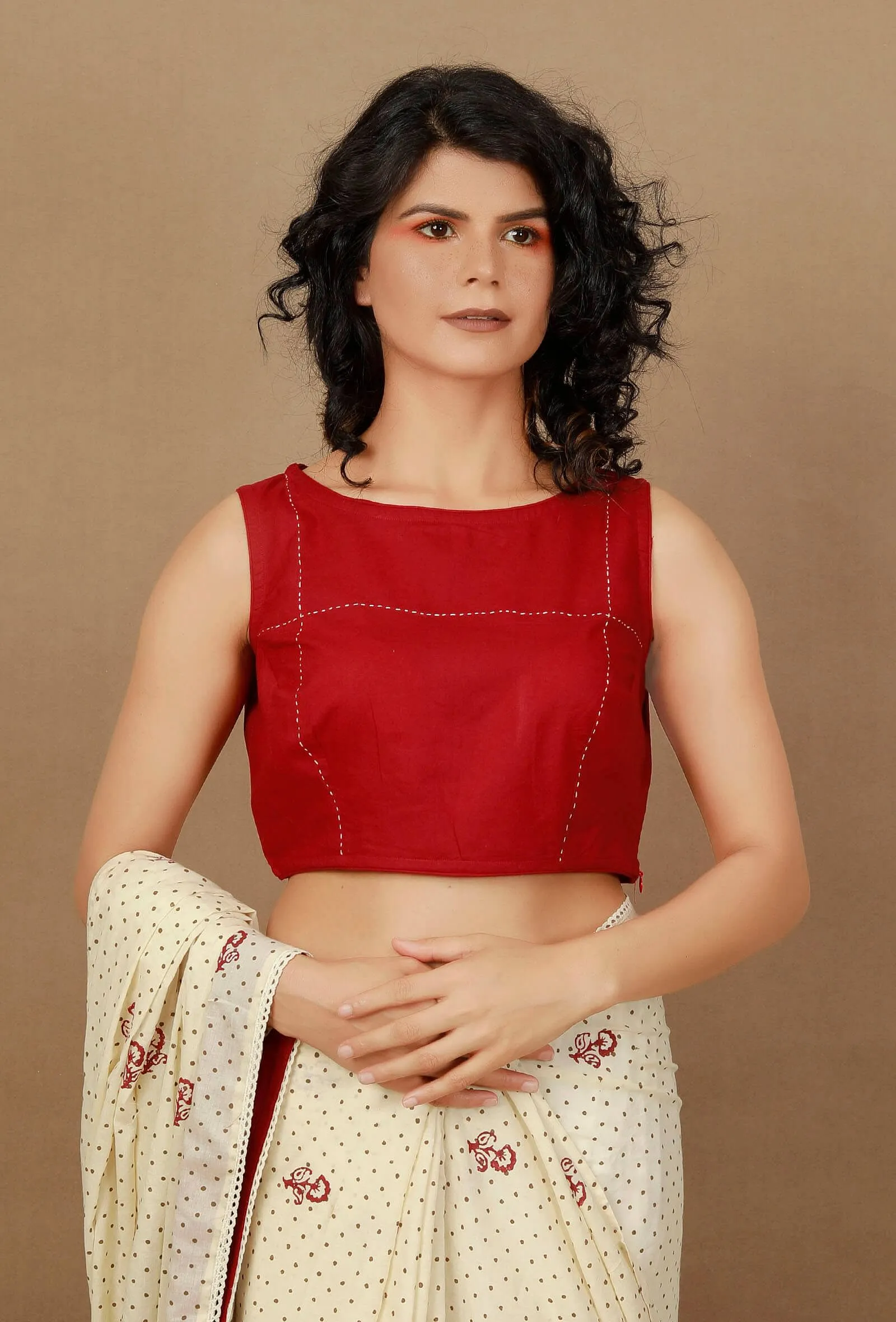 Red Cotton Blouse