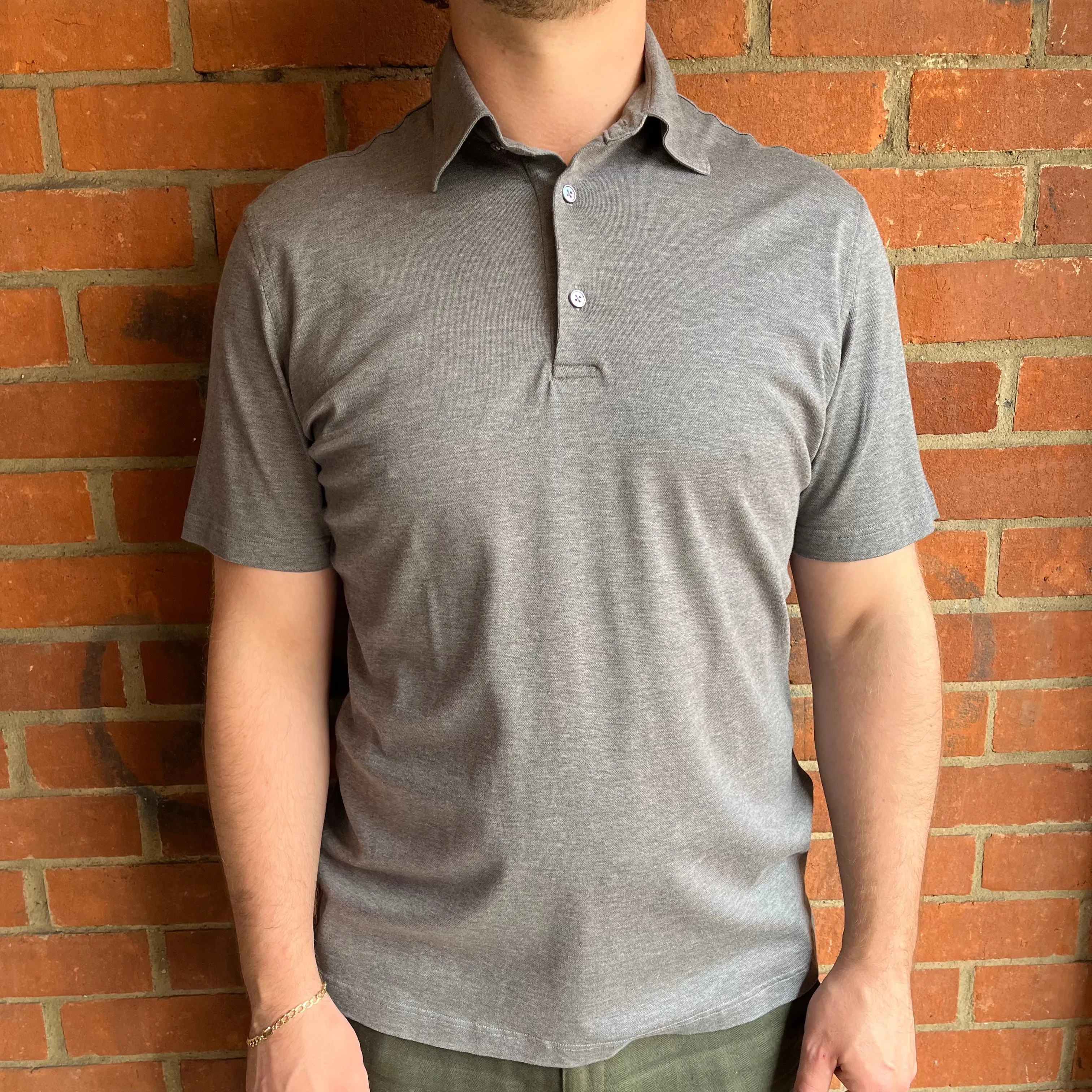 Regent - Polo Shirt - Short Sleeve - Italian Cotton - Grey