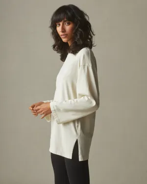 Relaxed Cotton Long Sleeve Tee - Turtledove