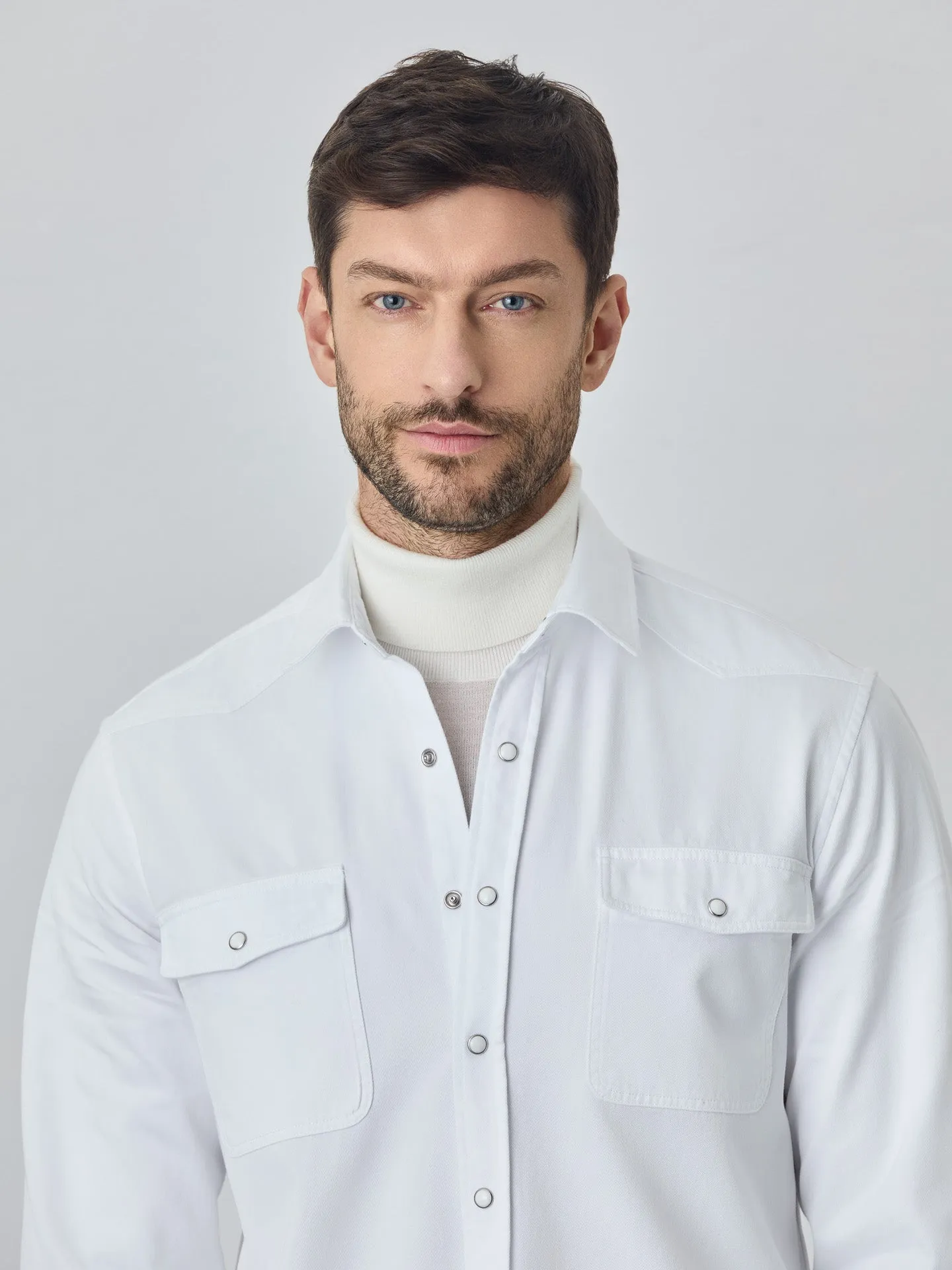 Relaxed fit western twill shirt