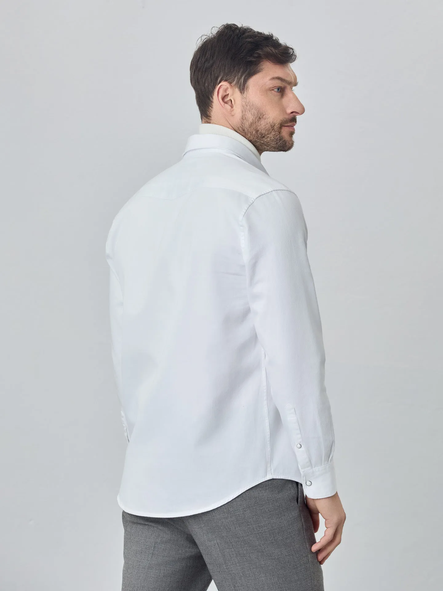 Relaxed fit western twill shirt