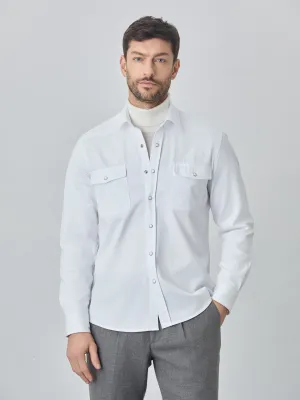 Relaxed fit western twill shirt