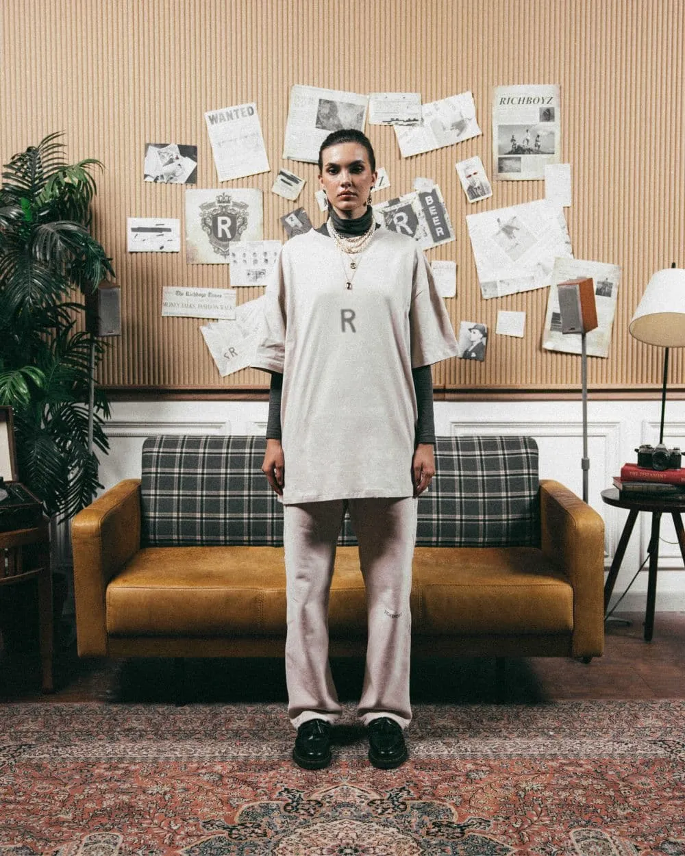 RELAXED SWEATPANTS - BONE