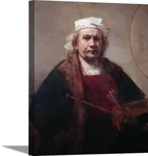 Rembrandt Self Portrait | Rembrandt Van Rijn Masters Classic Art in Gallery Wrapped Canvas | Various Sizes