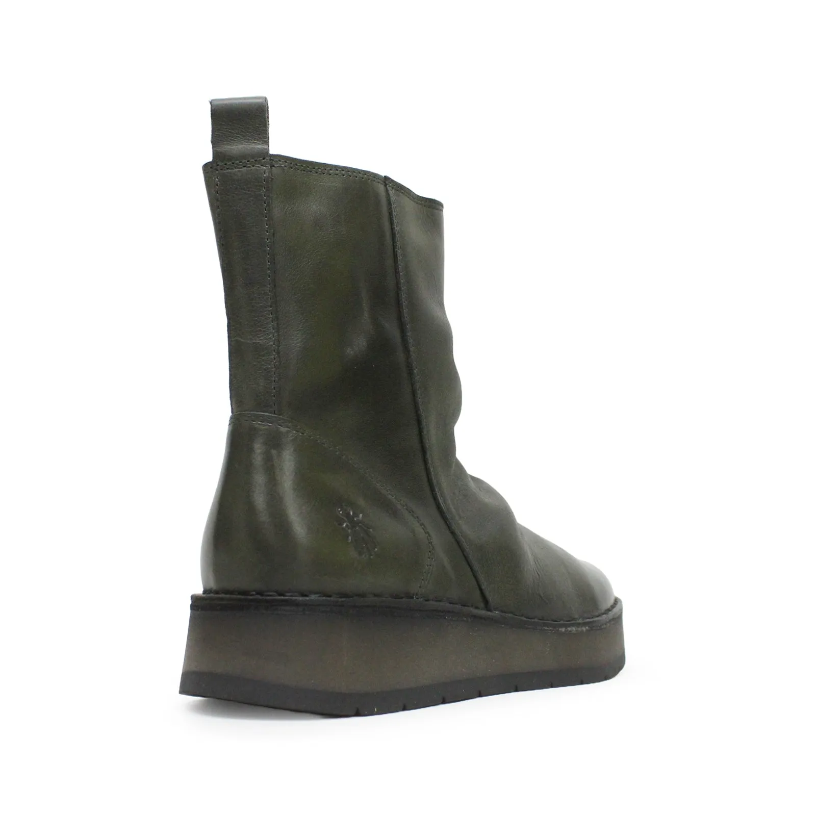 Reno053Fly Rug Leather Women's Zip Up Ankle Boots