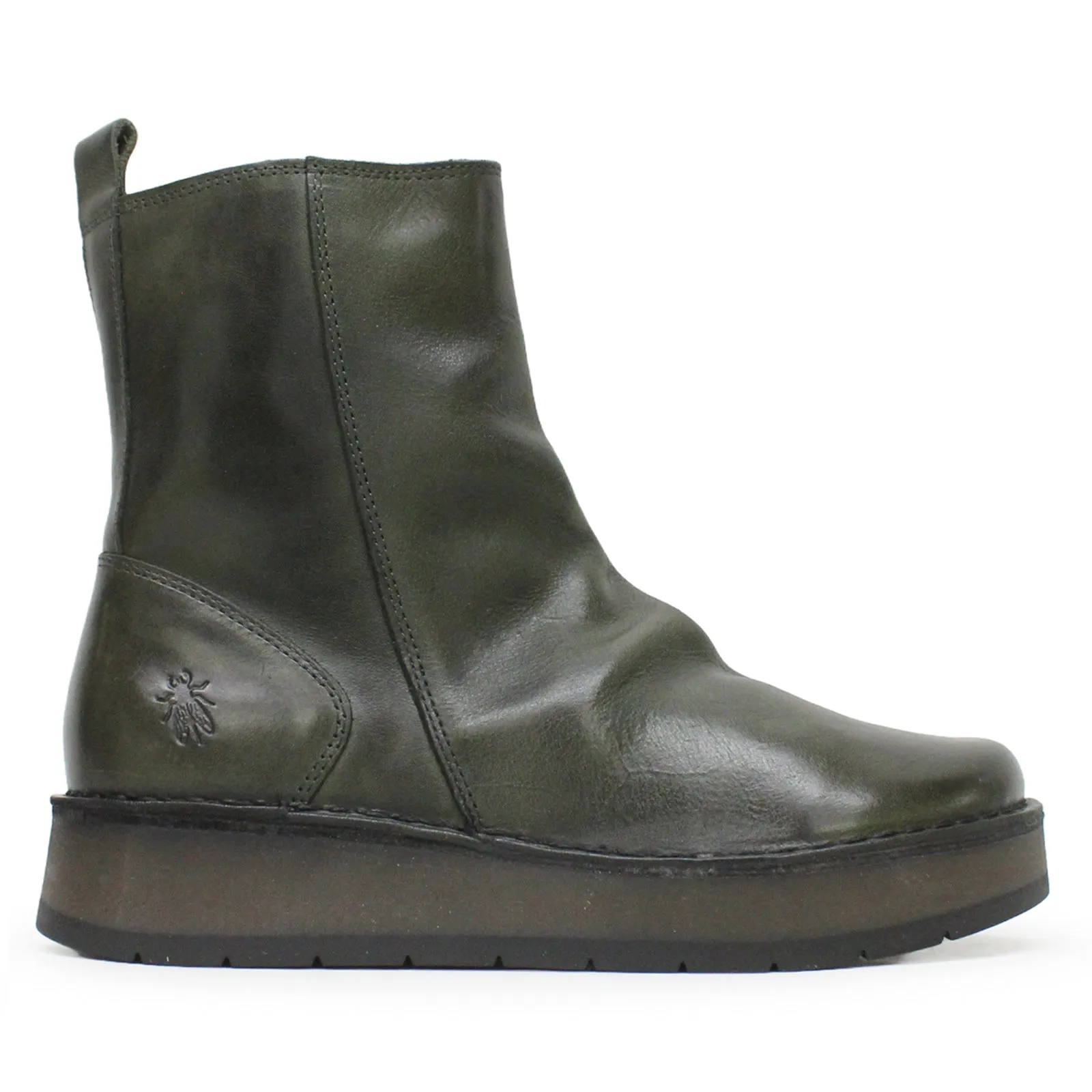 Reno053Fly Rug Leather Women's Zip Up Ankle Boots