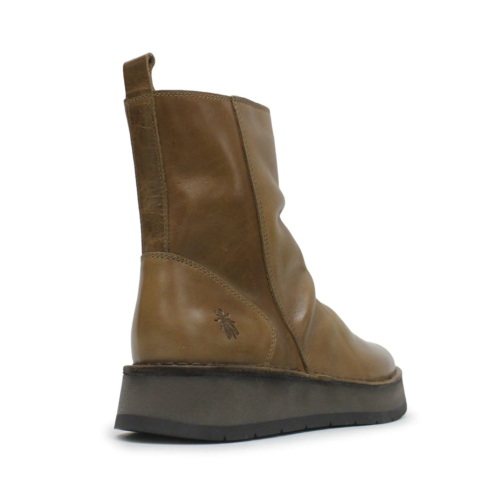 Reno053Fly Rug Leather Women's Zip Up Ankle Boots
